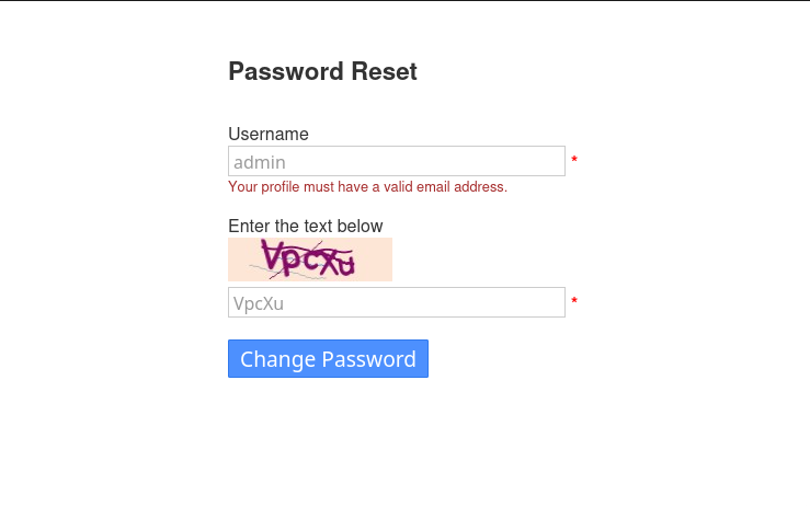 Password Reset